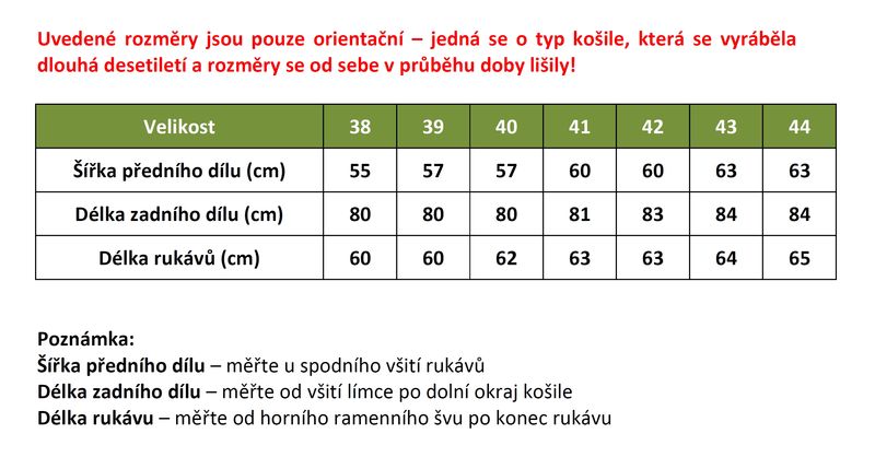 96_tabulka_velikosti_kosil_vz_21